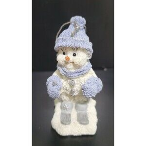 1999 Snow Buddies The Skier Snowman Christmas Ornament Encore Group